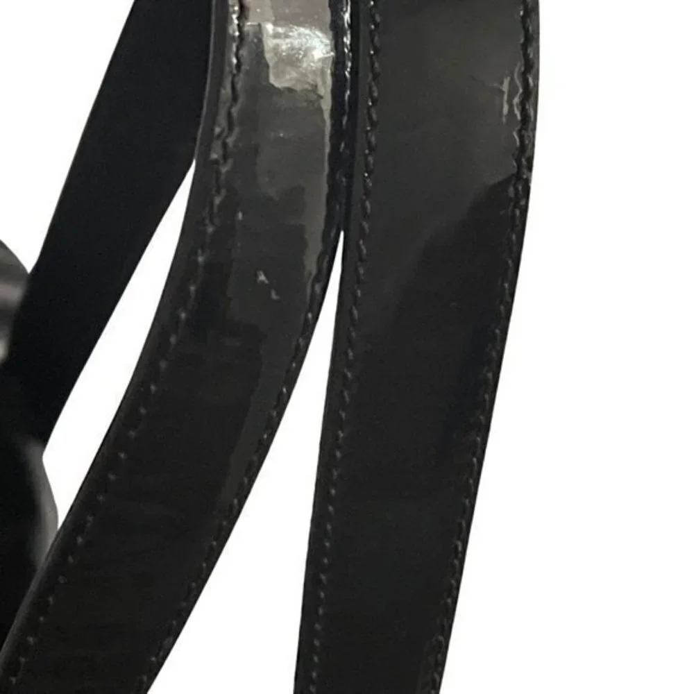 Vintage Prada Zip Satchel Tessuto in Black with Patent Leather Handles